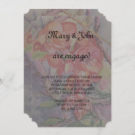 Verlobung Einladung (Vorne/Hinten)