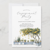 Verlobung Einladungen Elegantes Alfresco Themenwel (Vorderseite)