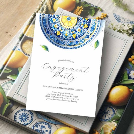 Verlobung Einladungen Elegantes Alfresco Themenwel