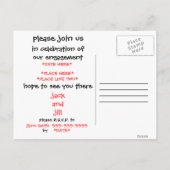 Verlobung Einladungspostkarte (Rückseite)