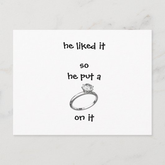 Verlobung Einladungspostkarte (Vorderseite)