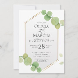 Verlobung | Eukalyptus moderner Springtime Einladung
