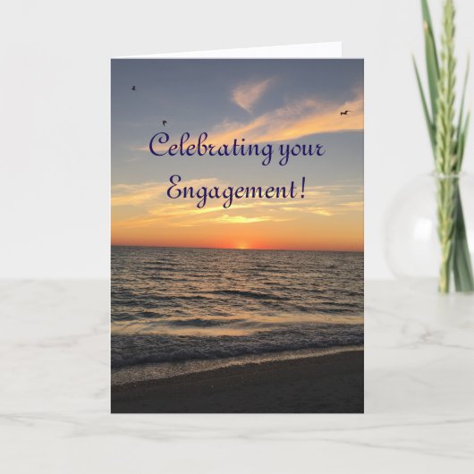 Verlobung-Feier, geklappte Grußkarte Karte (Vorderseite)