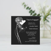 Verlobung Feuerwerkskörper Einladung (Stehend Vorderseite)