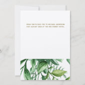 Verlobung Foto Ankündigung Karten Moderne Blätter (Rückseite)