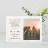 Verlobung Foto Ankündigung Unser ewig beginnt (Stehend Vorderseite)