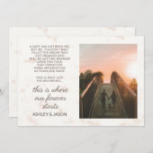 Verlobung Foto Ankündigung Unser ewig beginnt (Vorne/Hinten)