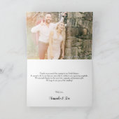 Verlobung Foto Brautparty Vielen Dank Dankeskarte (Innenseite)