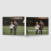 Verlobung Foto Elegante Einfache Keepake Gästebuch (Voll)