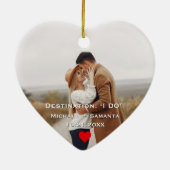 Verlobung Foto fand sein Co-Pilot-Flugzeug Keramik Ornament (Hinten)