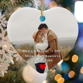 Verlobung Foto fand sein Co-Pilot-Flugzeug Keramik Ornament