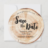 Verlobung Foto Holzkörner Rustikale Hochzeit Einladung (Vorderseite)