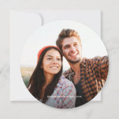 Verlobung Foto Holzkörner Rustikale Hochzeit Einladung (Rückseite)