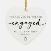 Verlobung Foto Keepake Keramik Ornament (Vorne)