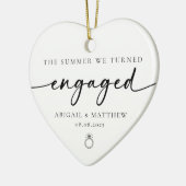 Verlobung Foto Keepake Keramik Ornament (Links)