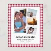 VERLOBUNG Foto Krakische Party Einladung (Rückseite)