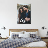 Verlobung Foto mit Namen Portrait Liebe Script Leinwanddruck (Insitu (Schlafzimmer))