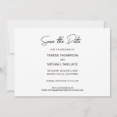 Verlobung Foto Modernes Save the Date (Rückseite)