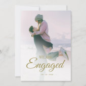 Verlobung Foto Overlay Moderne Eleganz Einfach Einladung (Vorderseite)