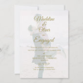 Verlobung Foto Overlay Moderne Eleganz Einfach Einladung (Rückseite)
