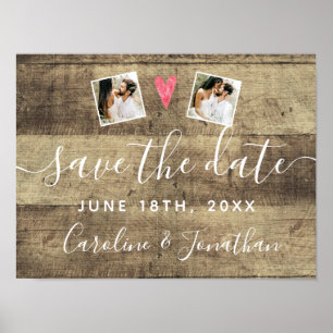 Verlobung Foto Prop Holzschild Save the Date Poster