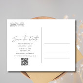 Verlobung Foto QR-Code Hochzeit Speichern Sie das  Ankündigungspostkarte