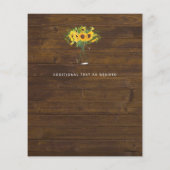 Verlobung Foto Rustikale Sonnenblume Hochzeit Save (Rückseite)