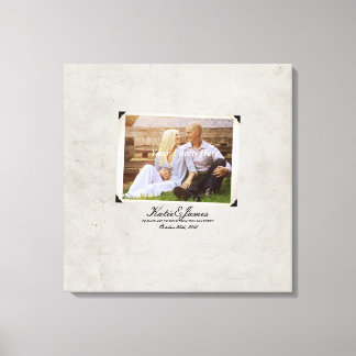 Verlobung Foto Rustikale Vintage Hochzeit Leinwanddruck