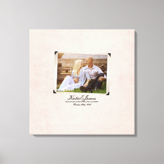 Verlobung Foto Rustikale Vintage Hochzeit Leinwanddruck