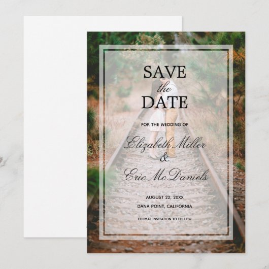 Verlobung Foto Save The Date (Vorne/Hinten)