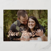 Verlobung Foto Save the Date Folieneinladung (Vorderseite)