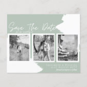 VERLOBUNG-Foto Save the Date Grün anzeigen (Vorderseite)