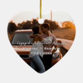 Verlobung Foto Sie sagte ja! & Flugsicherung Keramik Ornament (Hinten)