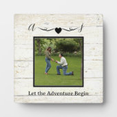 Verlobung Foto Speicher rustikal Fotoplatte (Vorderseite)