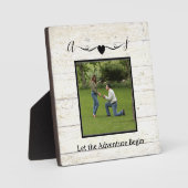 Verlobung Foto Speicher rustikal Fotoplatte (Vorderseite)