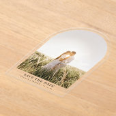 Verlobung Foto Wedding Arch Save the Date Acryleinladungen (Ablage )