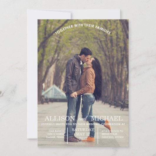 Verlobung Fotos Hochzeitsreise Einladung (Vorderseite)