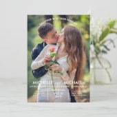 Verlobung Fotos Hochzeitsreise Einladung (Stehend Vorderseite)