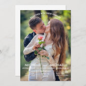 Verlobung Fotos Hochzeitsreise Einladung (Vorne/Hinten)