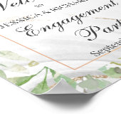 Verlobung für Aquarellbilder Begrüßungszeichen Poster (Ecke)