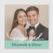 Verlobung für benutzerdefinierte Foto Name eines Magnetkarte (Vorderseite)