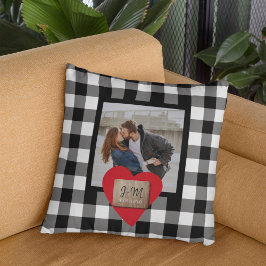 Verlobung für benutzerdefinierte Foto-Namensinitia Kissen