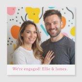 Verlobung für benutzerdefinierte Fotos Magnetkarte (Vorderseite)