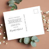 Verlobung für Chic Script-Foto Ankündigungspostkarte