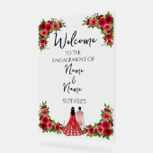 Verlobung für florales Acryl Acrylschild (Winkel)