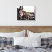 Verlobung für Forever Names Hochzeitdatum Leinwanddruck (Insitu (Schlafzimmer))