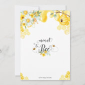 Verlobung für gelbe Honigbienen Einladung (Rückseite)