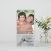 Verlobung für Hochzeiten Ankündigung (Stehend Vorderseite)