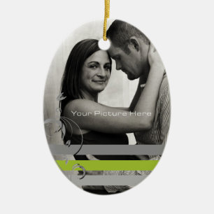 Verlobung für Limones und graues Foto Keramik Ornament