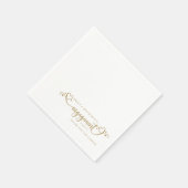 Verlobung für Minimalistische Heart Script-Namen Serviette (Ecke)